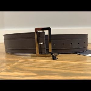 🎉HP🎉 NWT Jil Sander Grey Leather Wide Belt